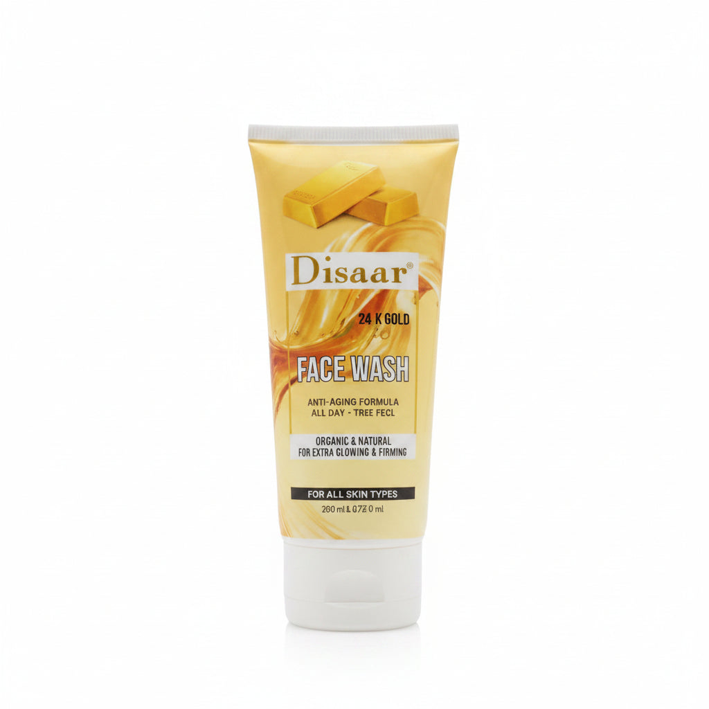 Disaar 24K Gold Collagen Face Wash | Brightening & Anti-Aging Cleanser for All Skin Types