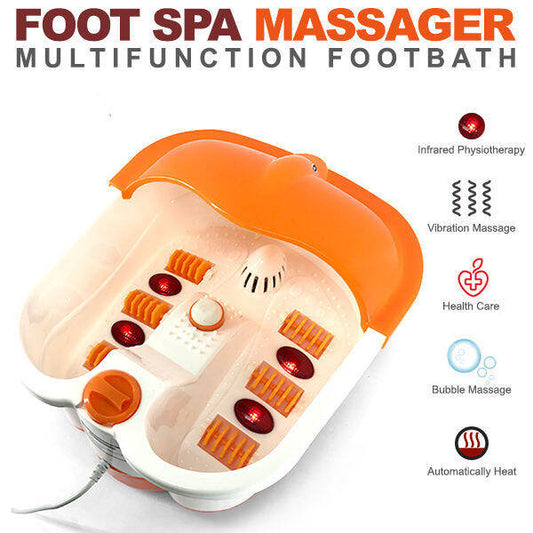 Ruifengqiangqiang Multifunction Footbath Massager RF-368A-1 – Electric Heated Foot Spa Tub with Infrared & Bubble Massage
