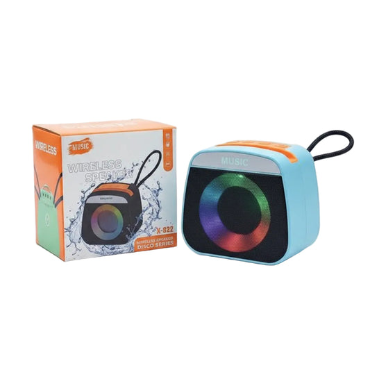 X-922 Mini Bluetooth Speaker - RGB Light, Super Bass, Waterproof, TF/USB/FM