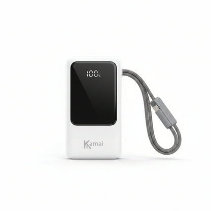 Kamal 22.5W Fast Charging Mini Power Bank 20,000mAh with Digital Display & Strap (KPB24)