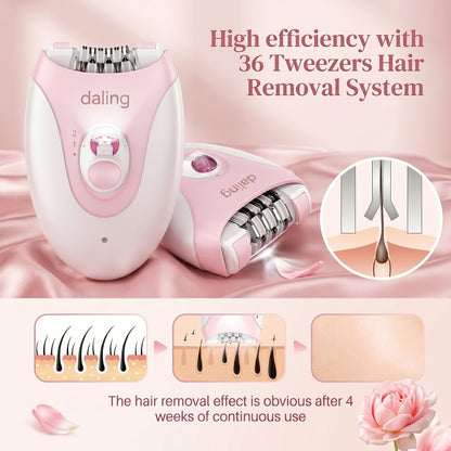 Daling Ladies Rechargeable Epilator Hair Removal Machine