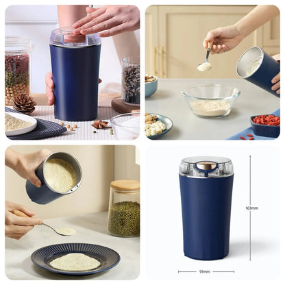 Kölax 300W Electric Coffee and Spice Grinder, Stainless Steel Blades, Portable Powder Grinder